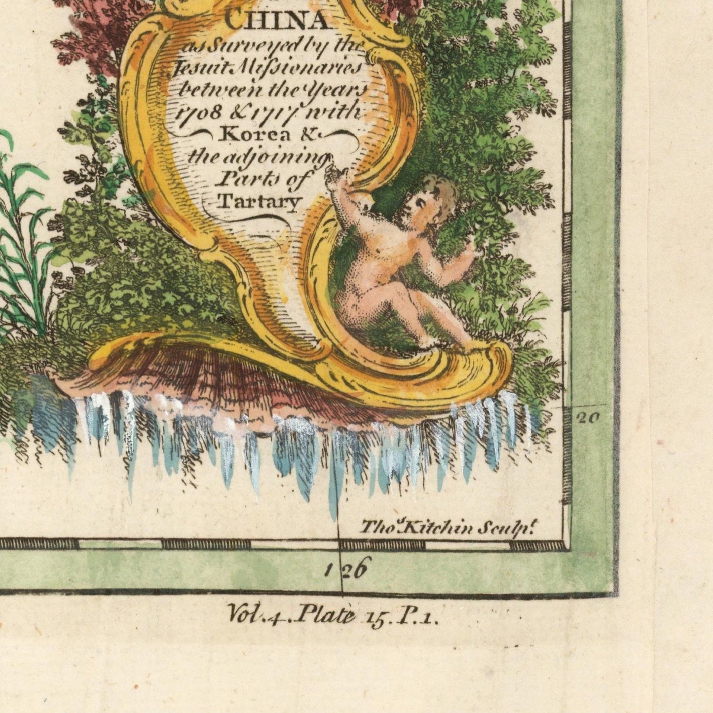 detail of the map from the bottom right corner