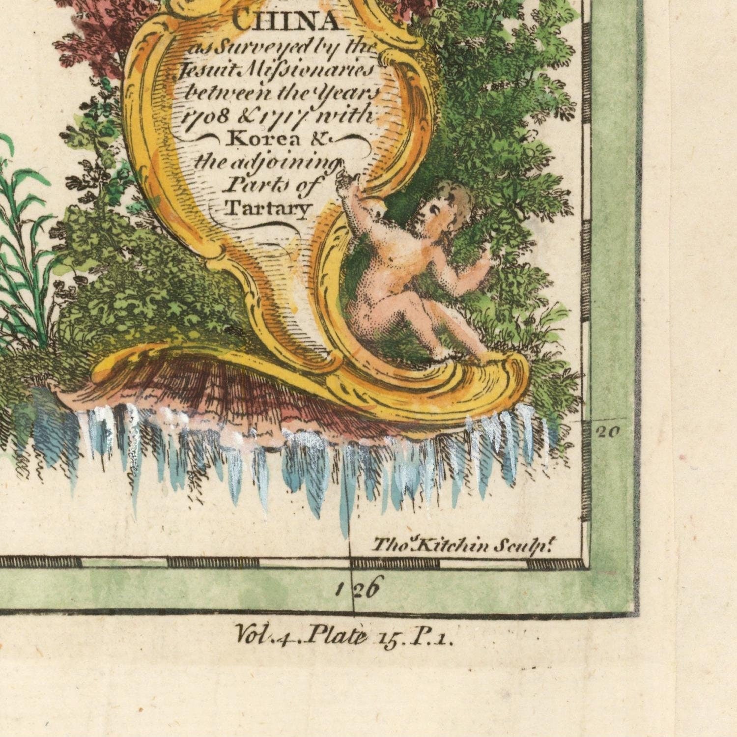 detail of the map from the bottom right corner