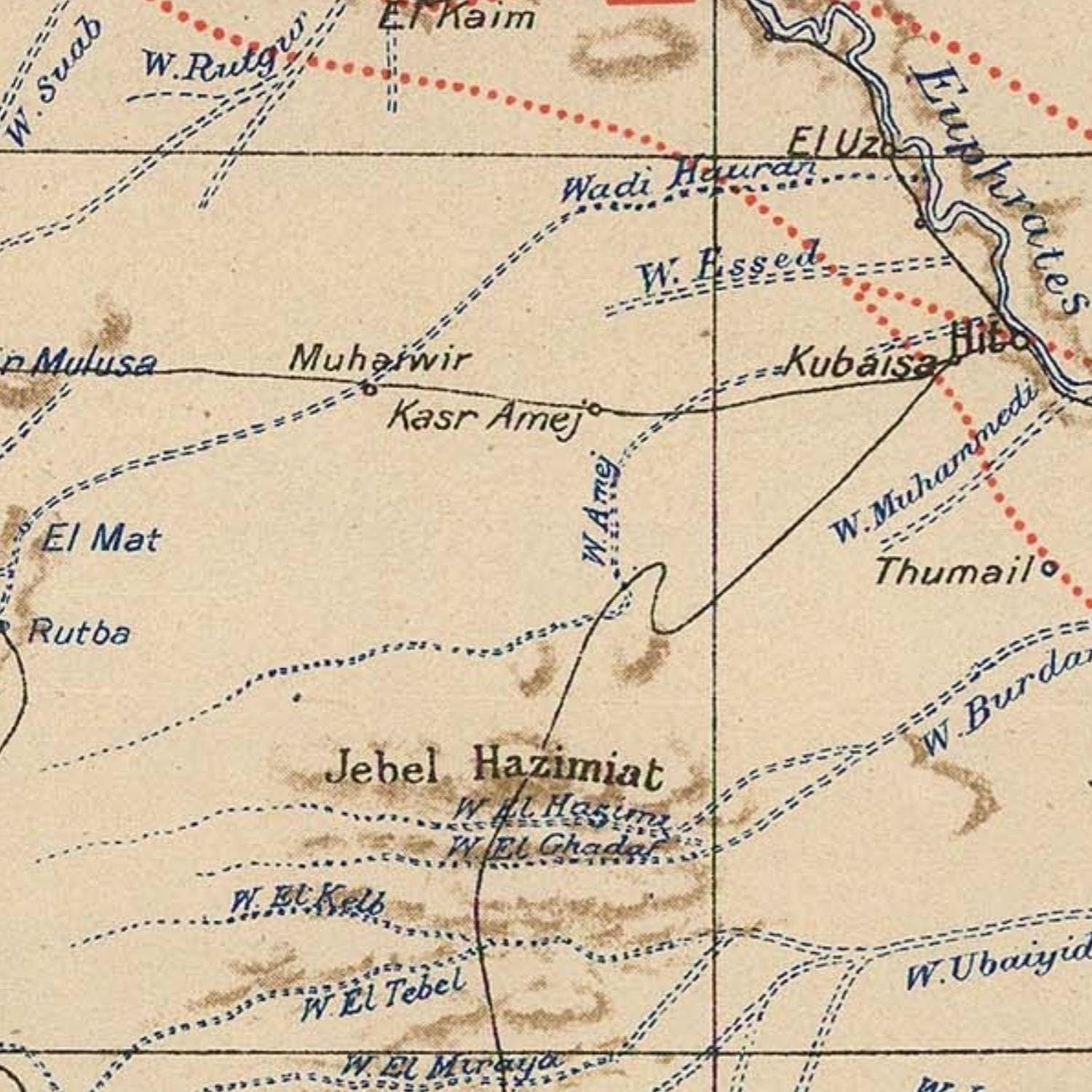 detail of the map from the centre
