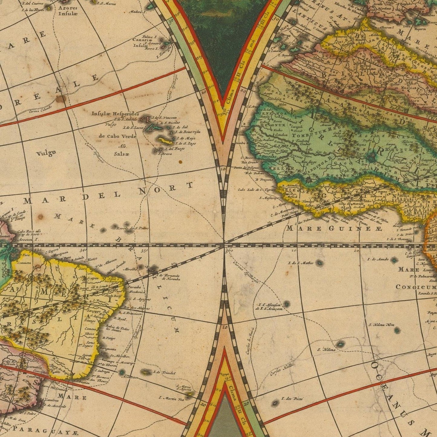 detail of the map from the centre