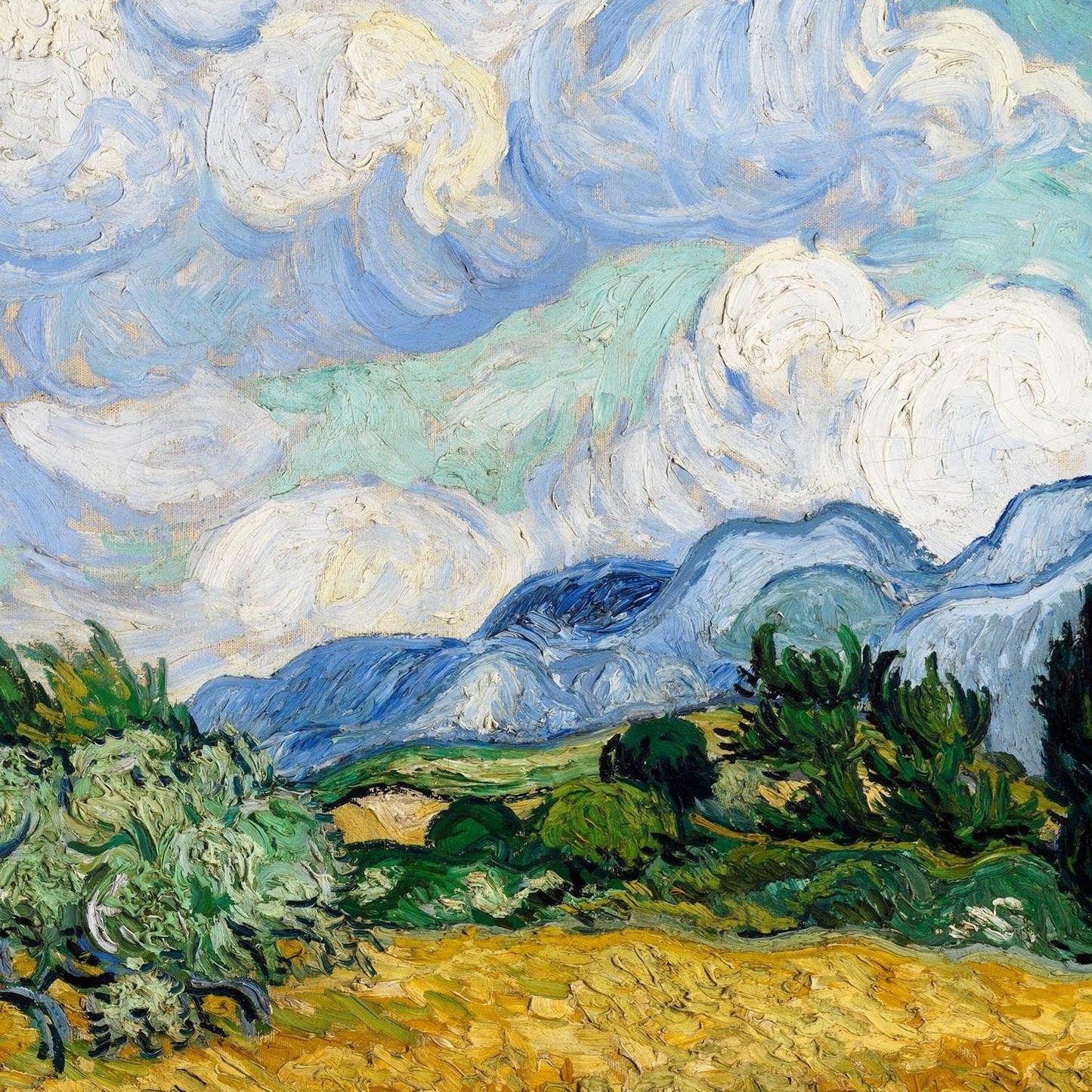 detail of the fine art reproduction from the centre