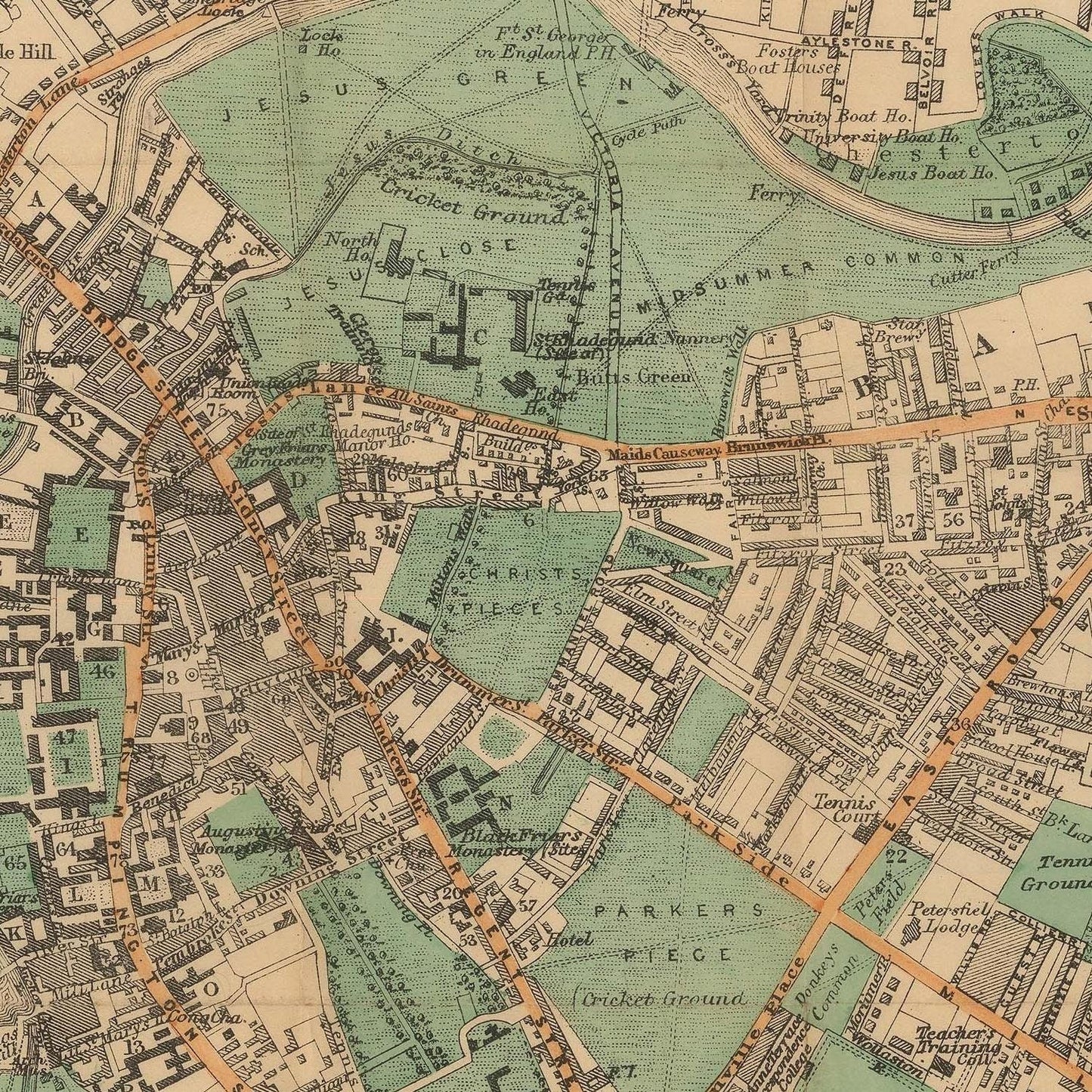 detail of the map from the centre