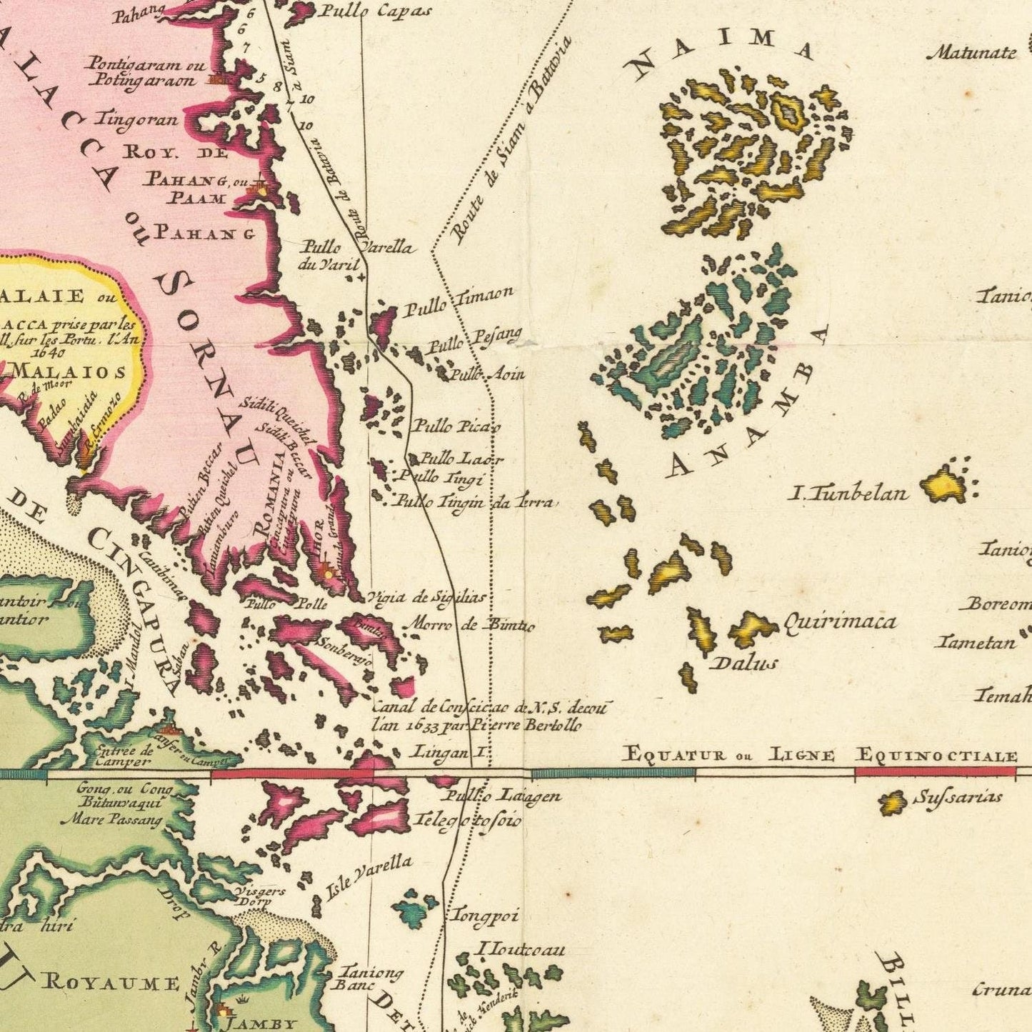 detail of the map from the centre