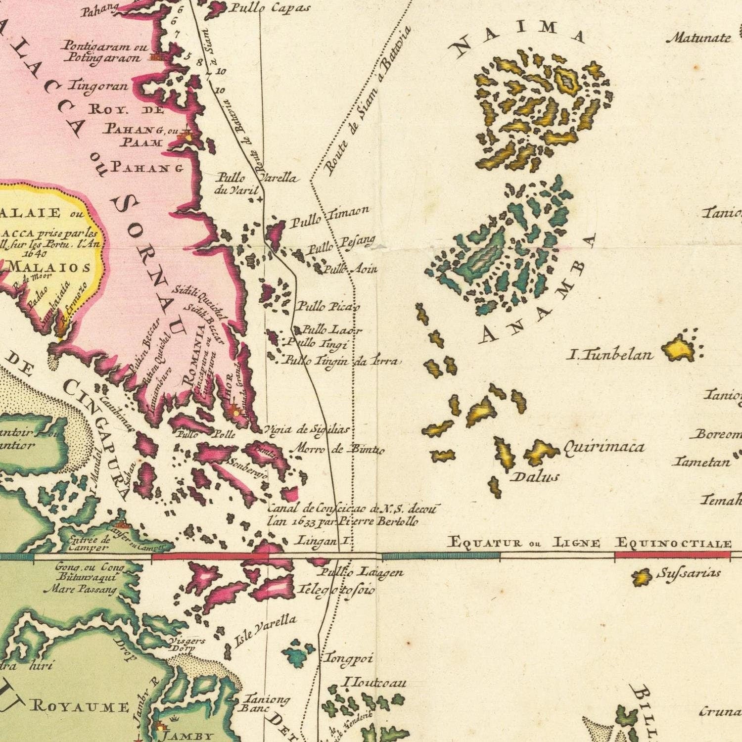 detail of the map from the centre