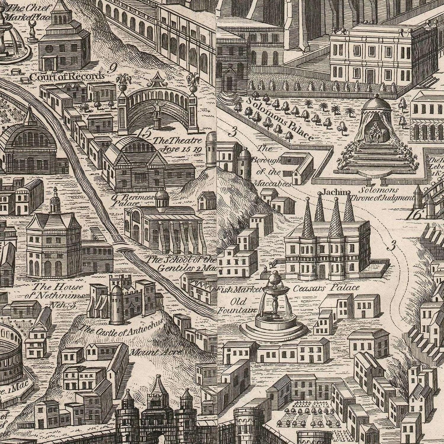detail of the map from the centre