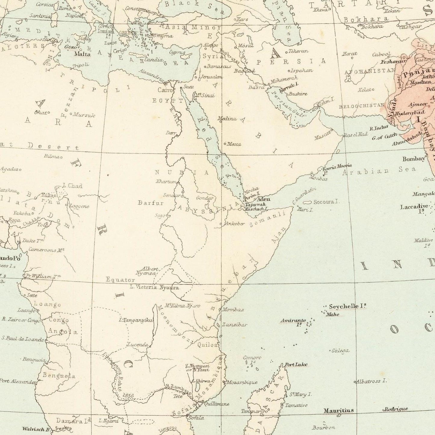 detail of the map from the centre