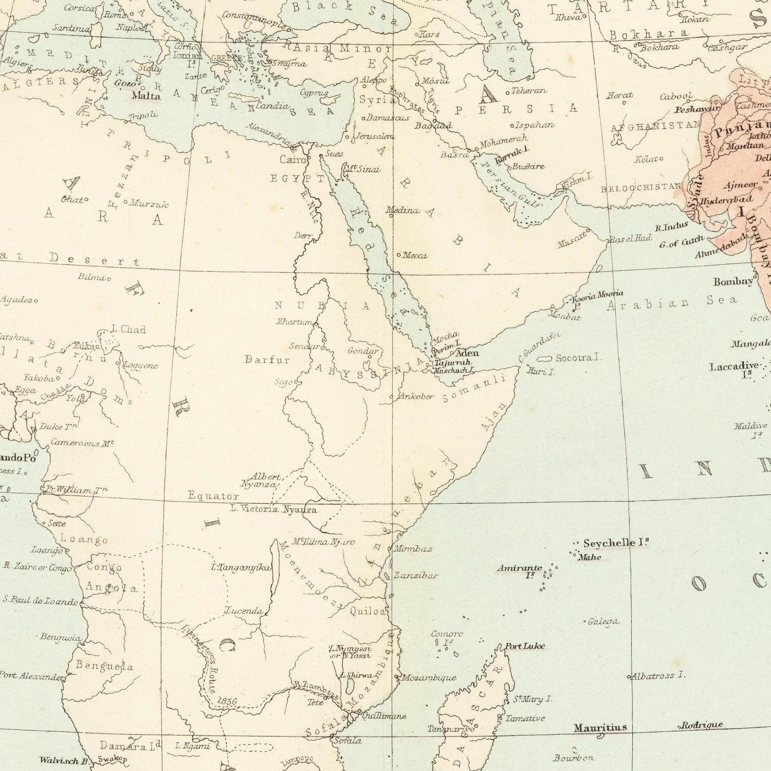 detail of the map from the centre