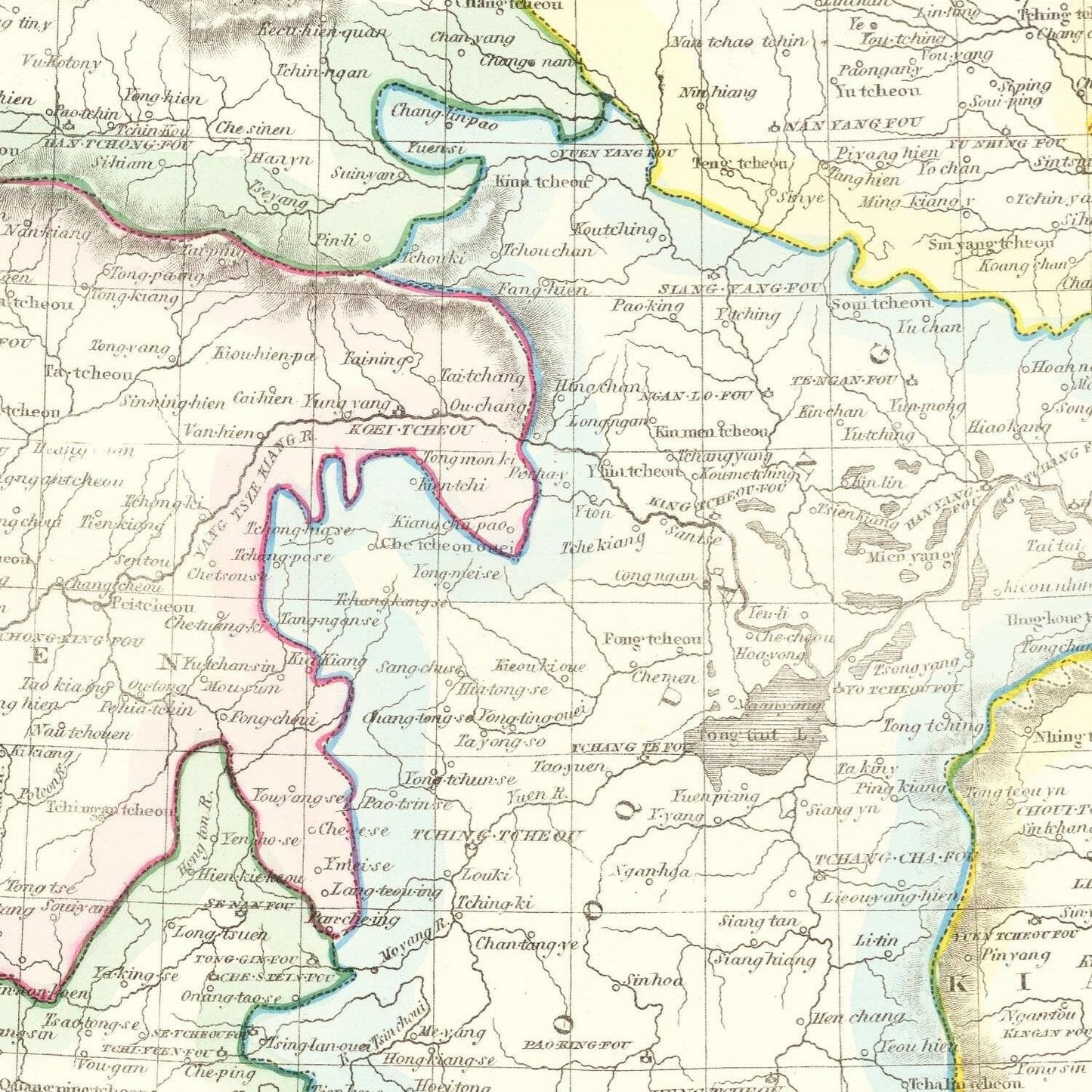 detail of the map from the centre