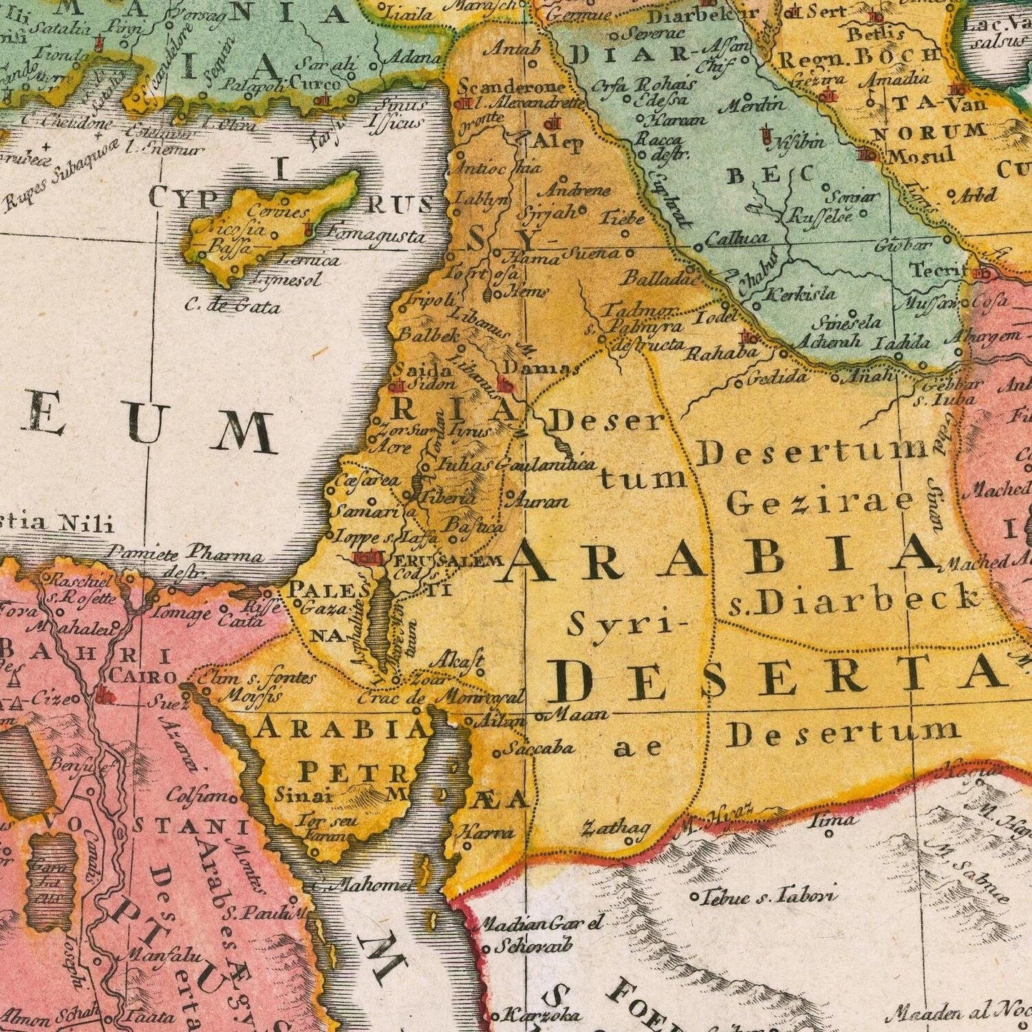 detail of the map from the centre