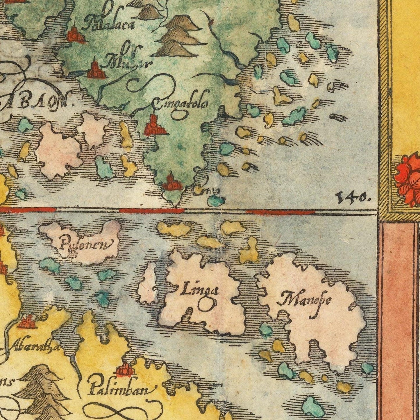 detail of the map from the centre