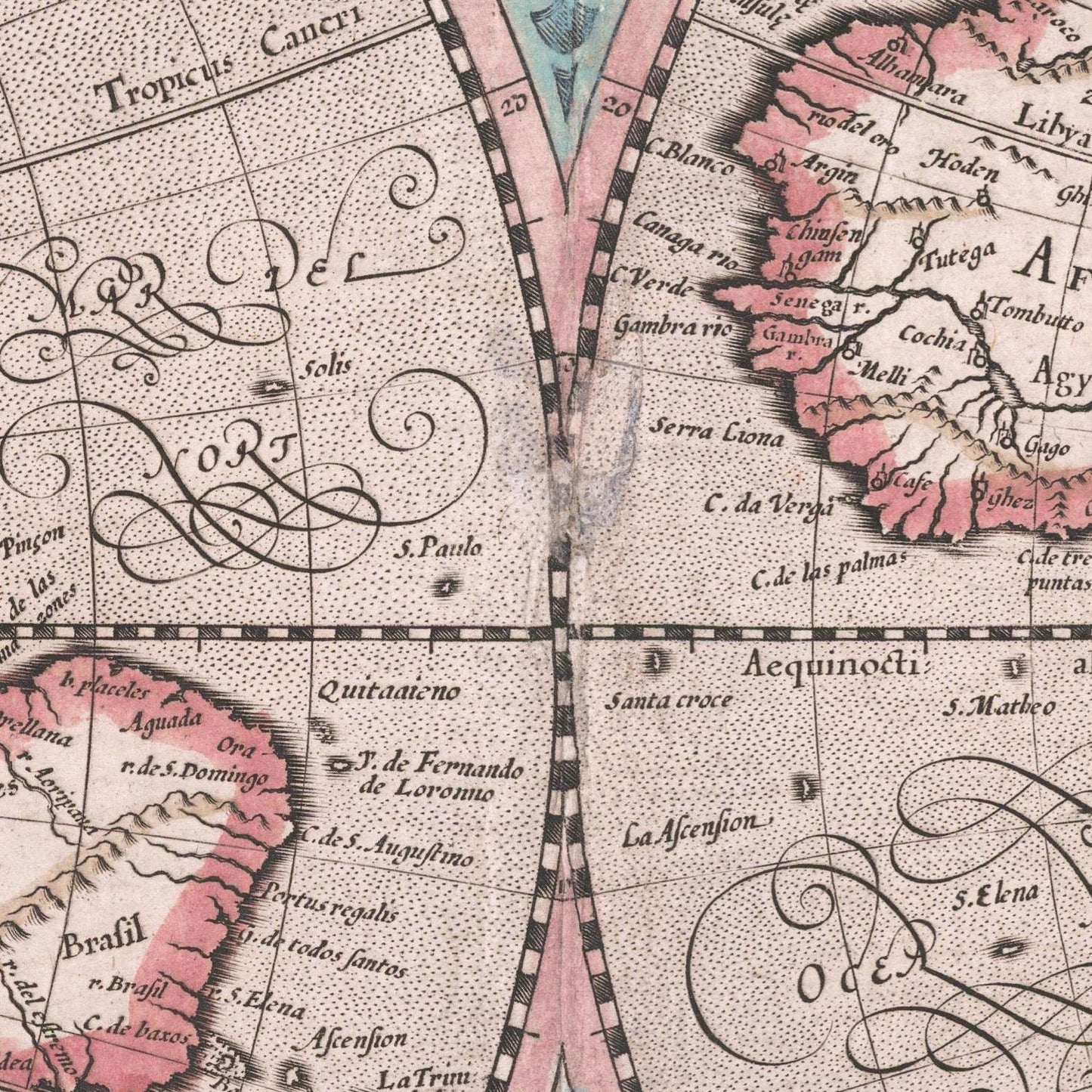 detail of the map from the centre