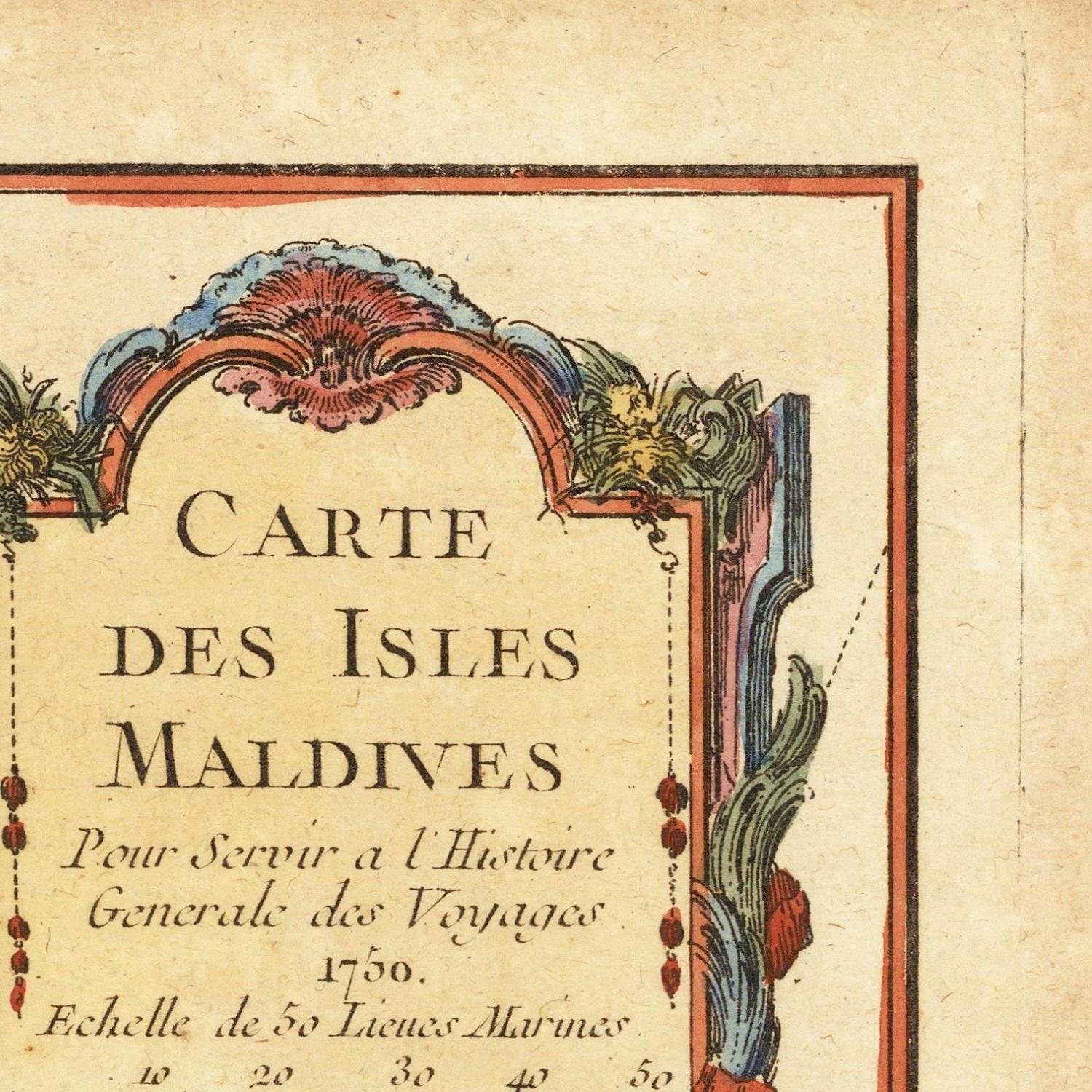 detail of the map from the top right corner
