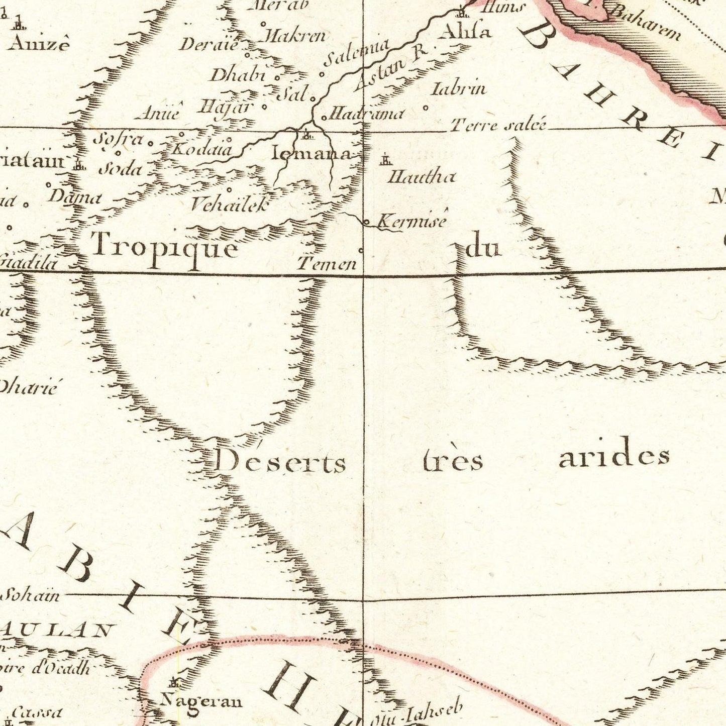 detail of the map from the centre