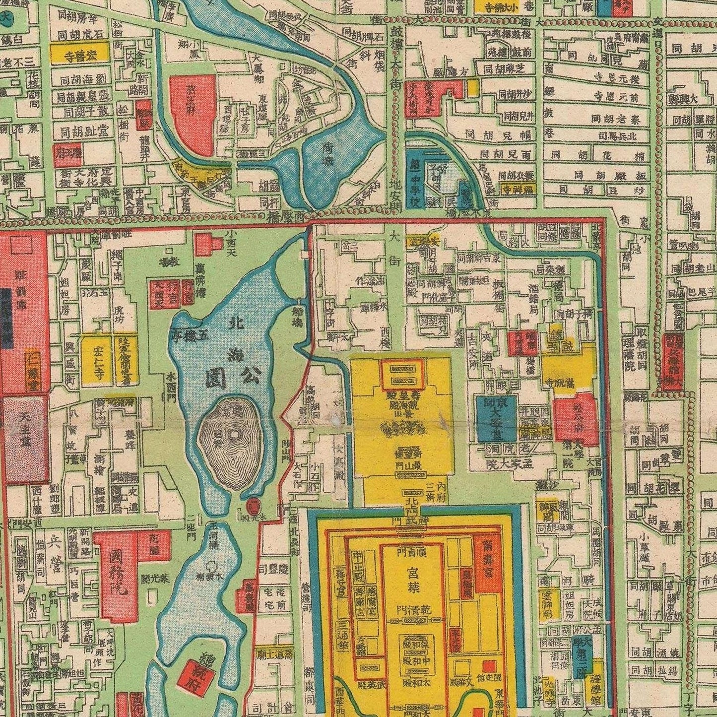 detail of the map from the centre