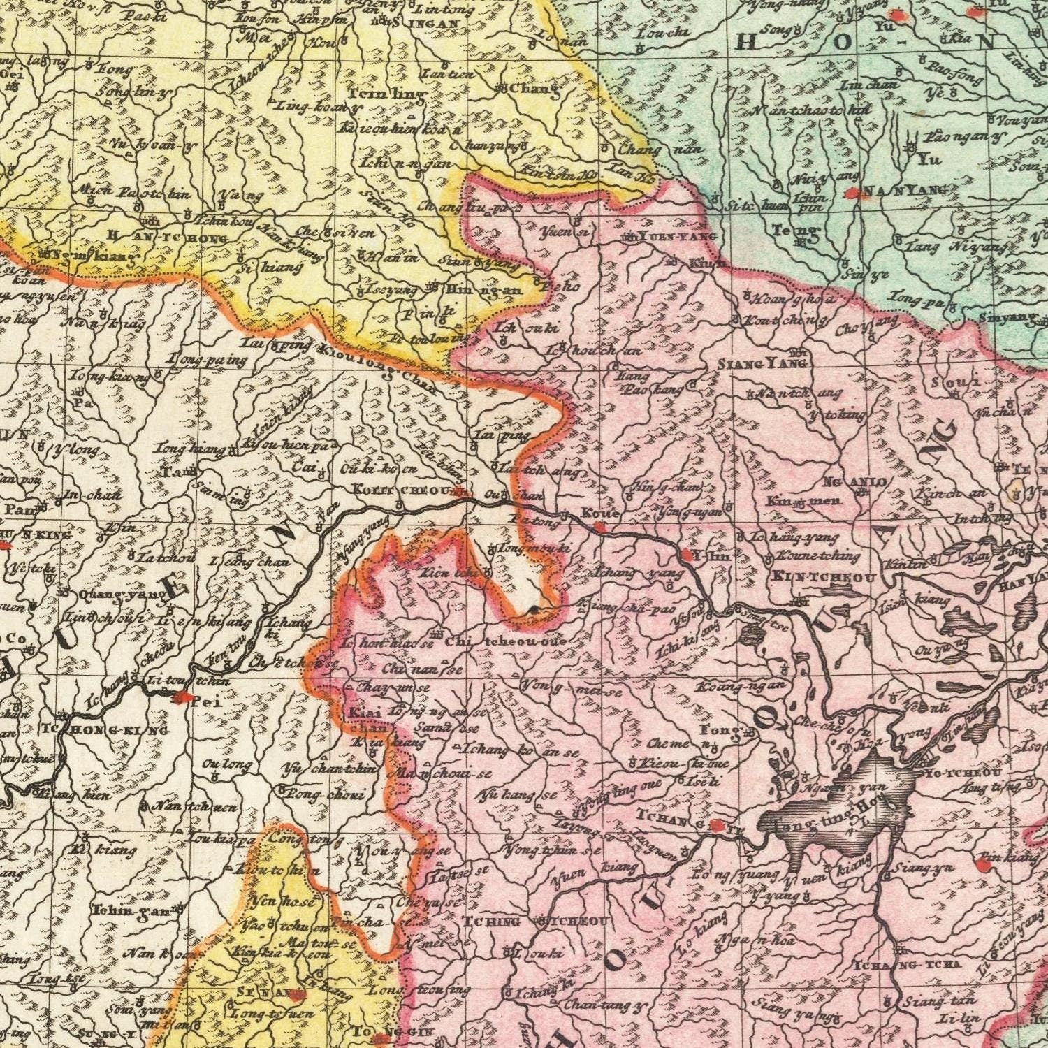 detail of the map from the centre