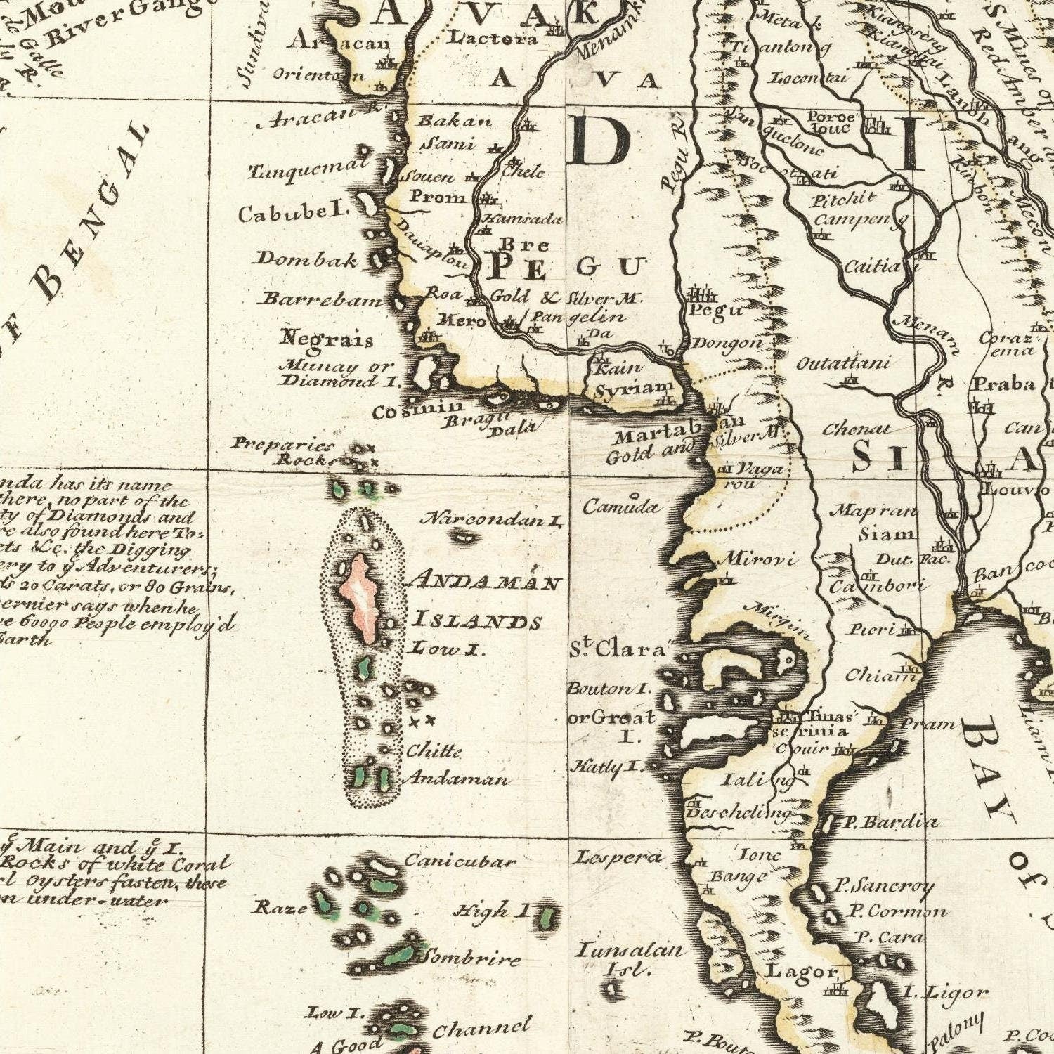 detail of the map from the centre