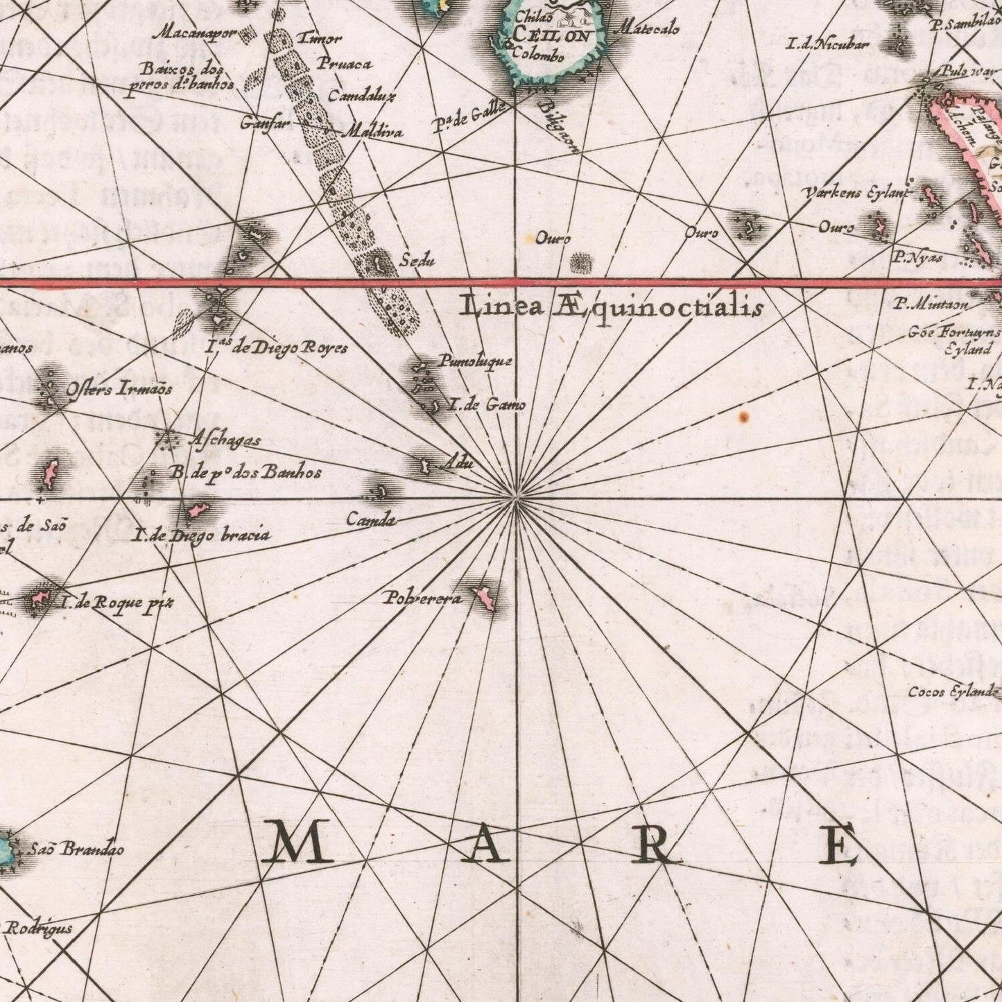 detail of the map from the centre