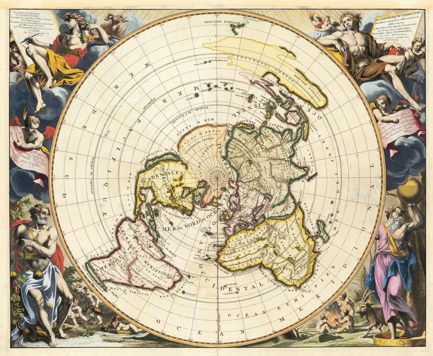 presentation of the map reproduction without a frame