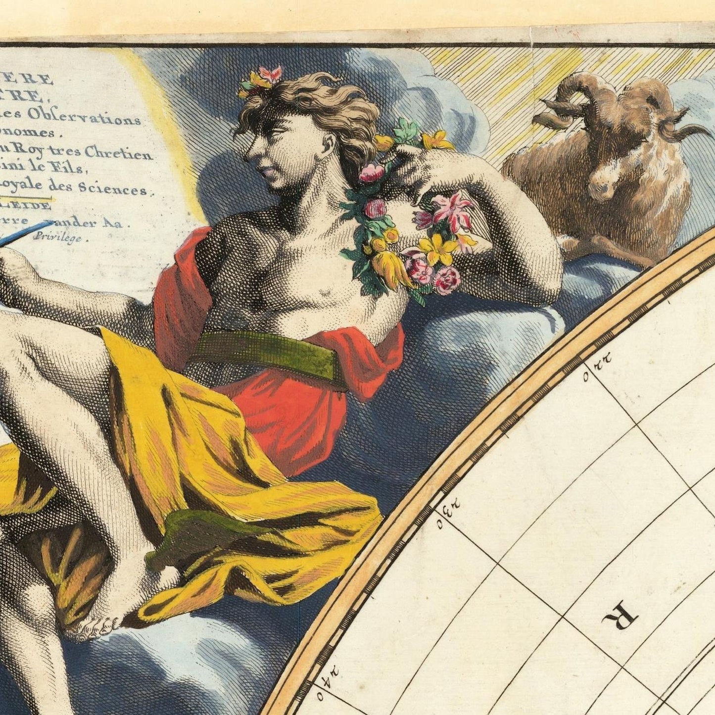 detail of the map from the centre