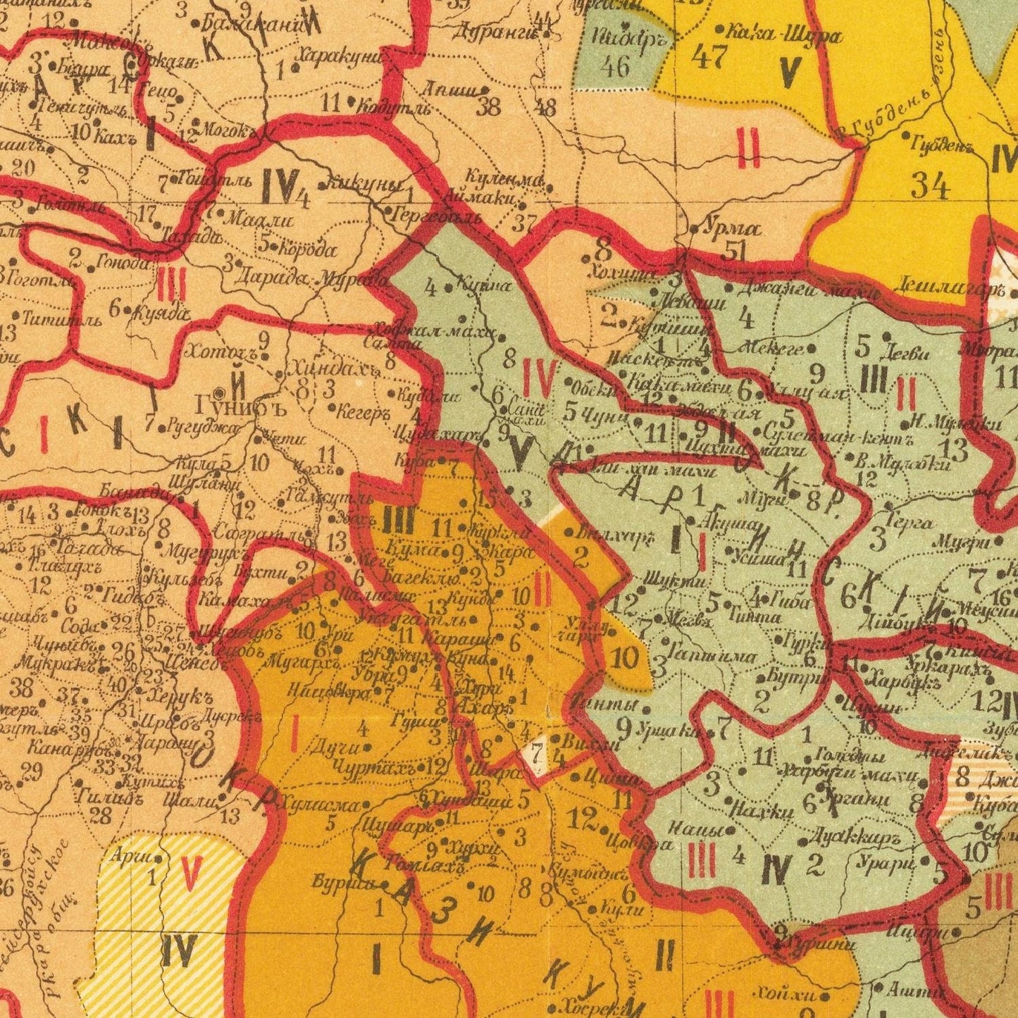 detail of the map from the centre