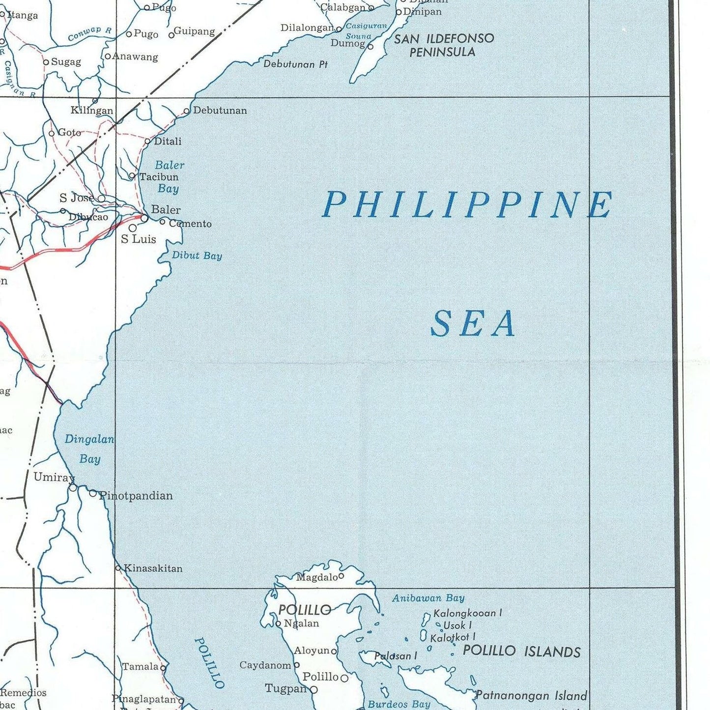 detail of the map from the centre