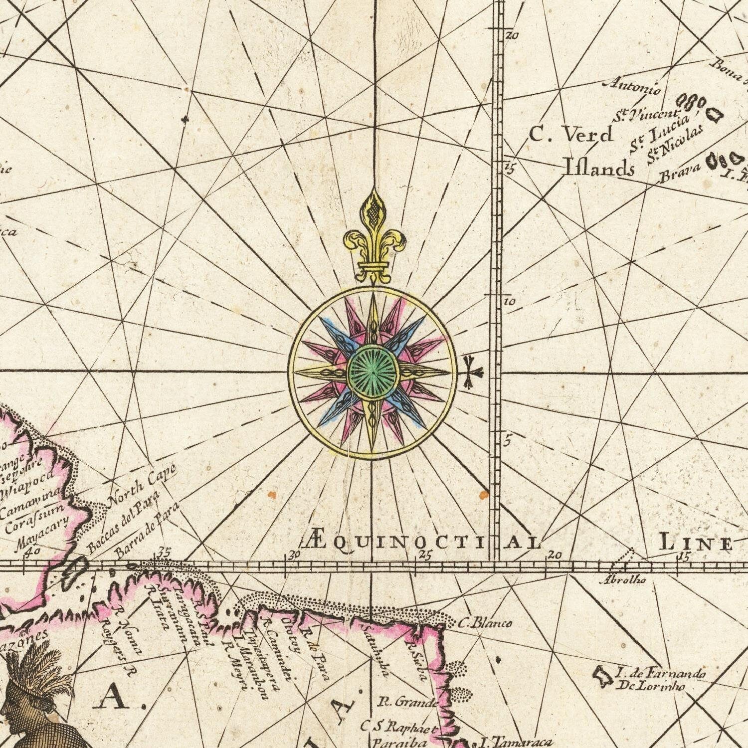 detail of the map from the centre