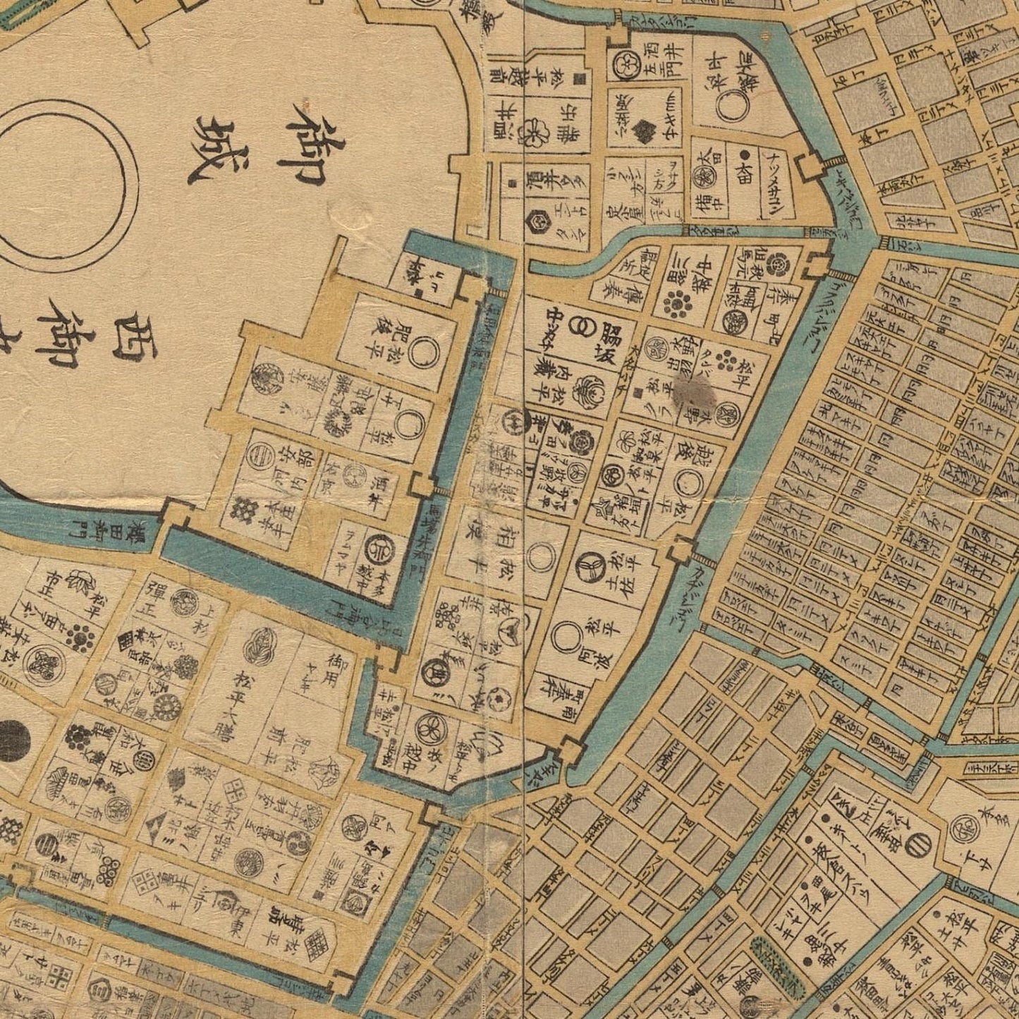 detail of the map from the centre