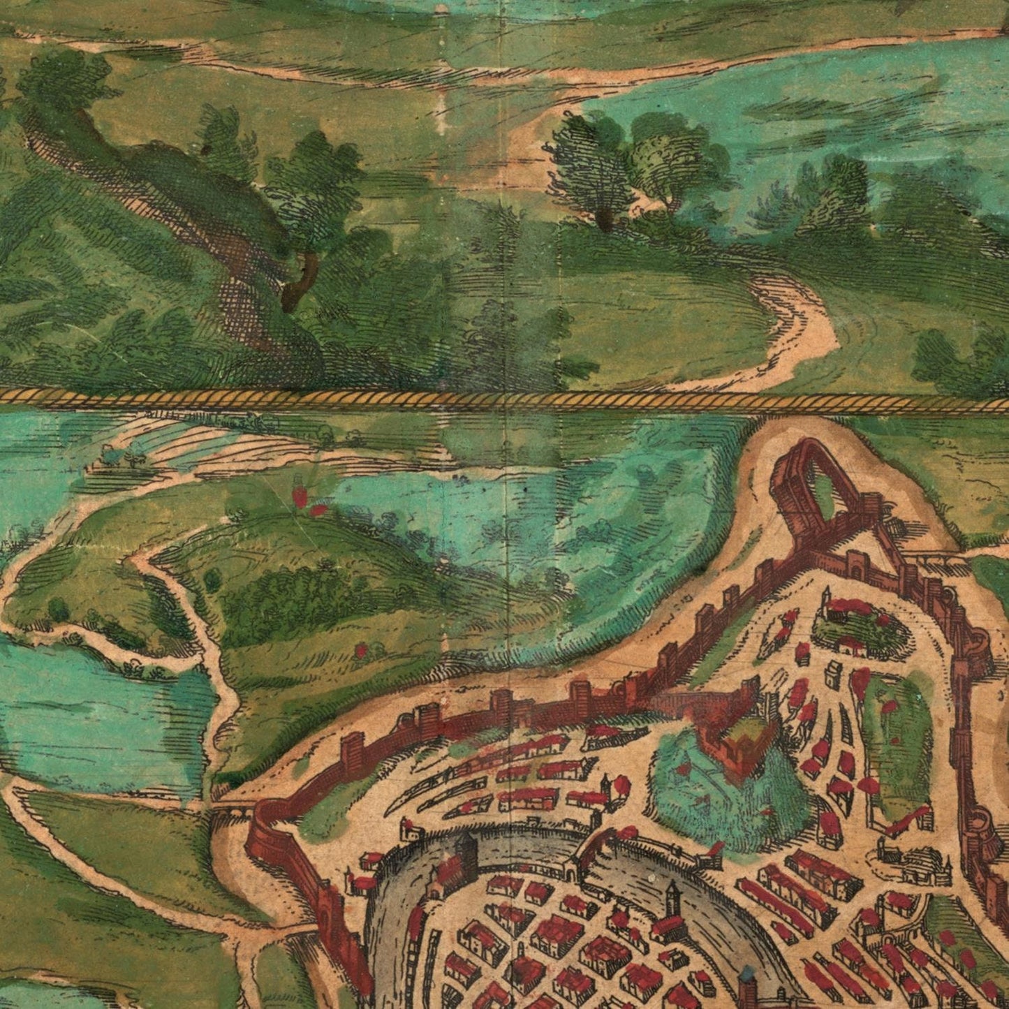 detail of the map from the centre