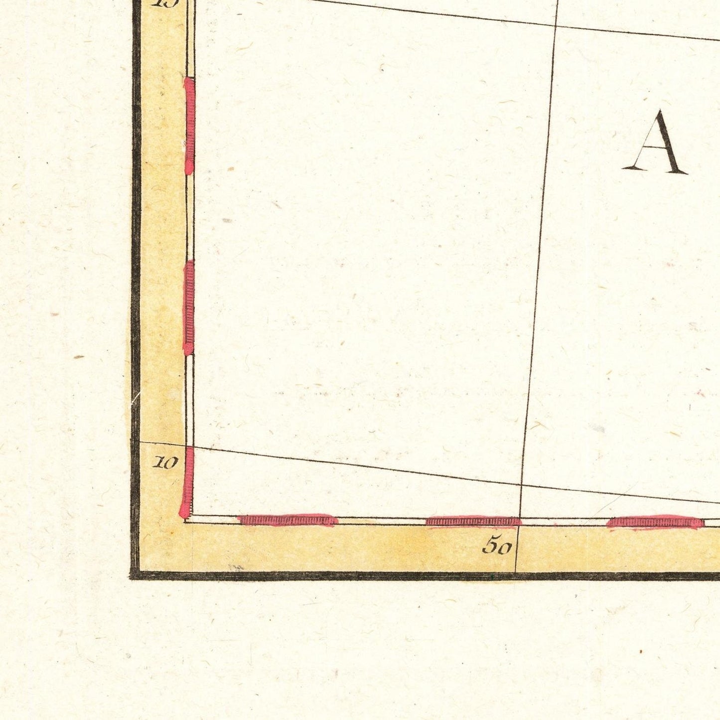 detail of the map from the bottom left corner