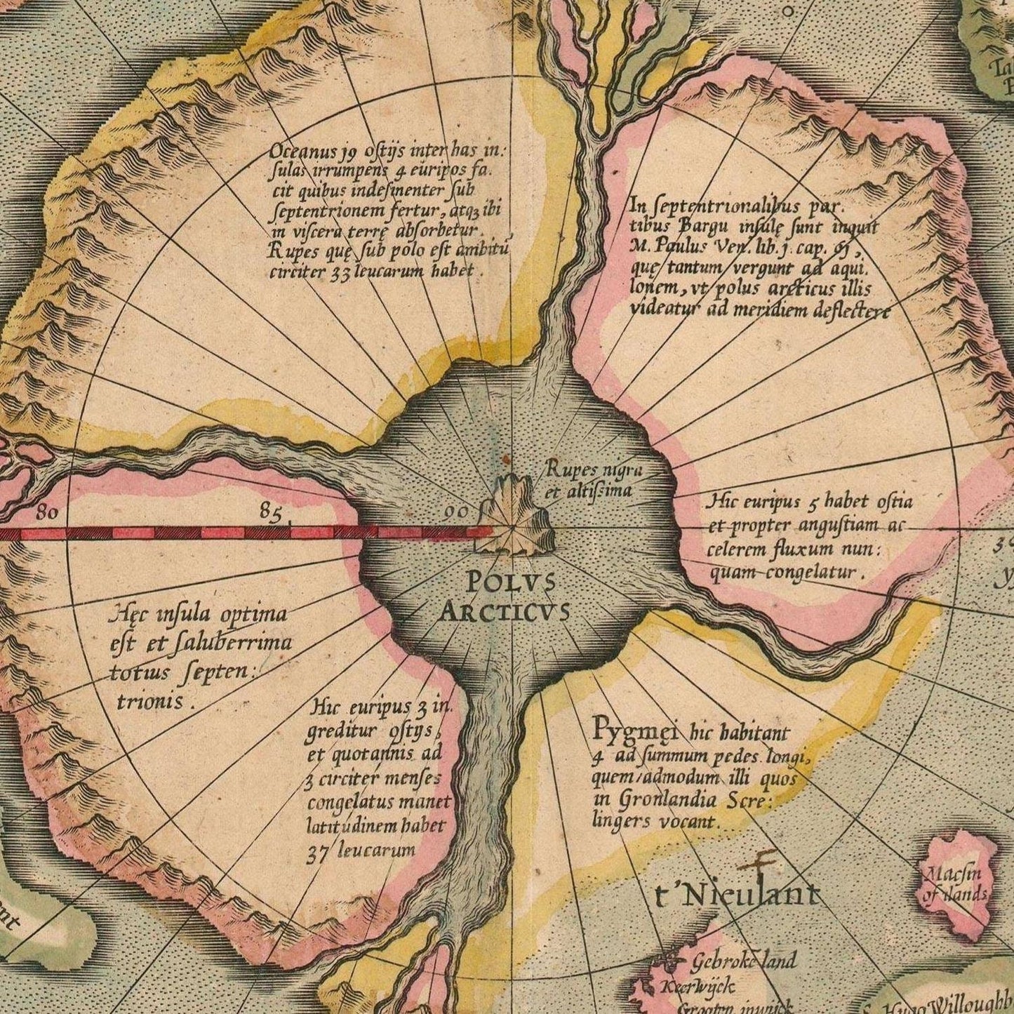 detail of the map from the centre