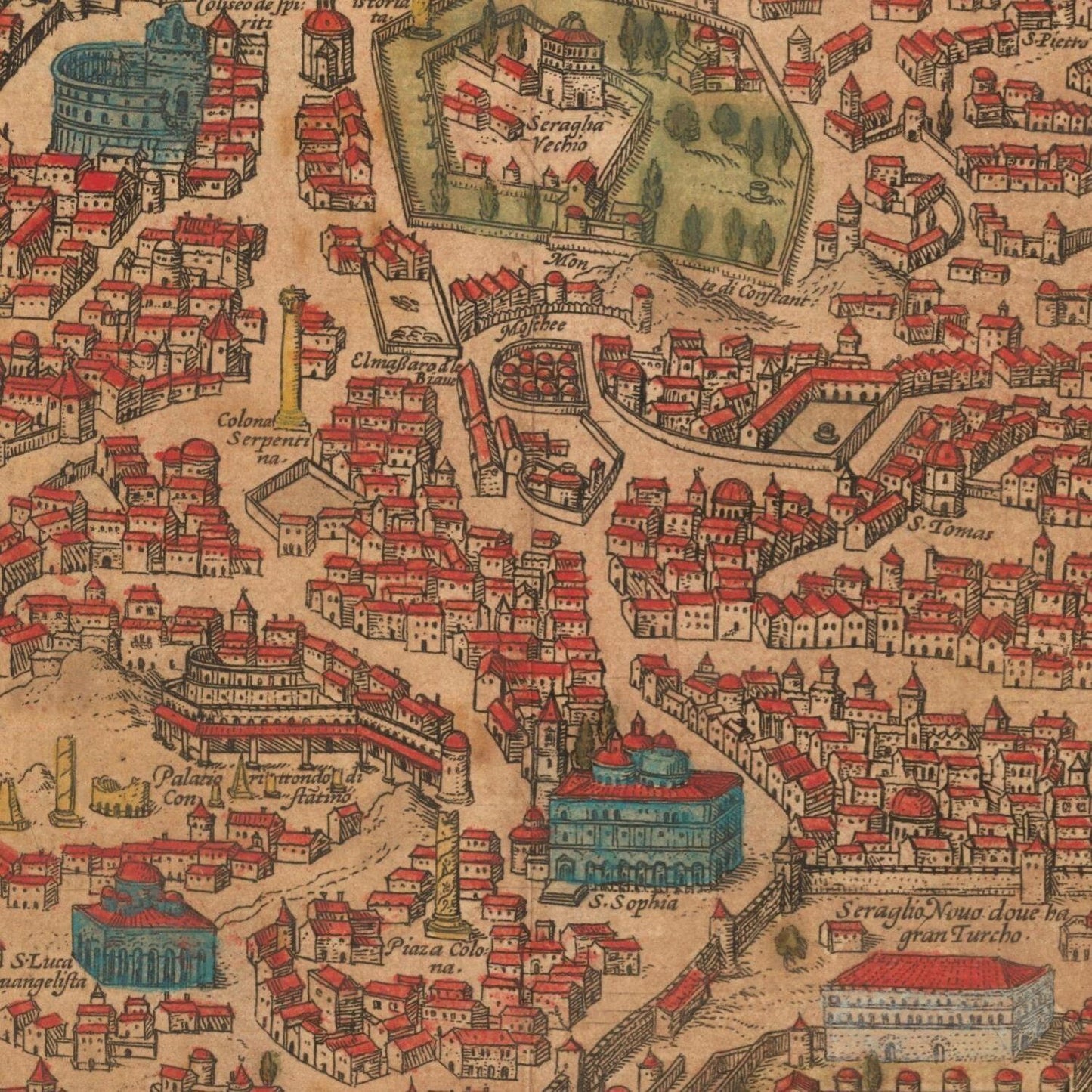 detail of the map from the centre