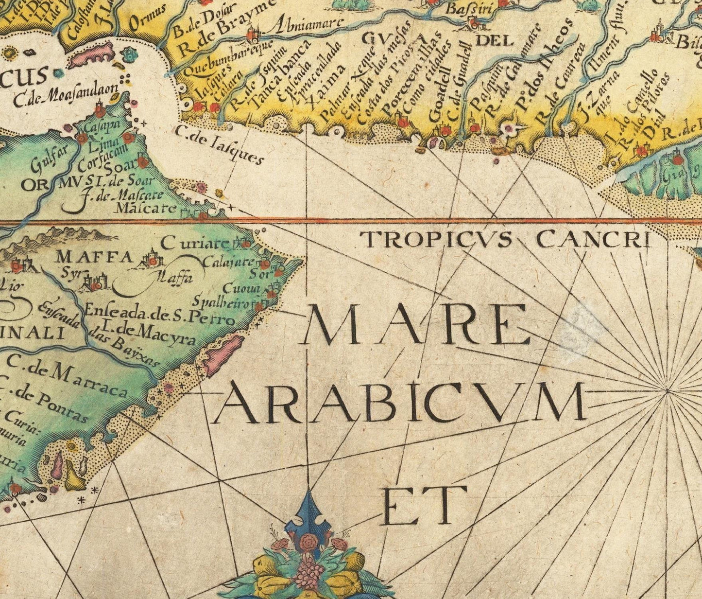 detail of the map from the centre
