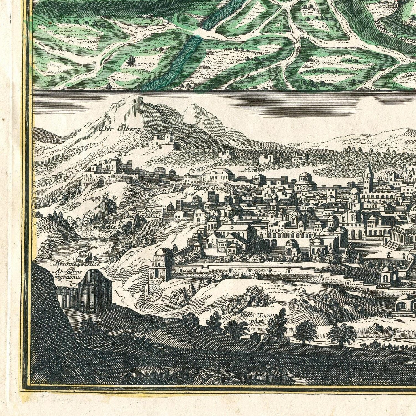detail of the map from the bottom left corner