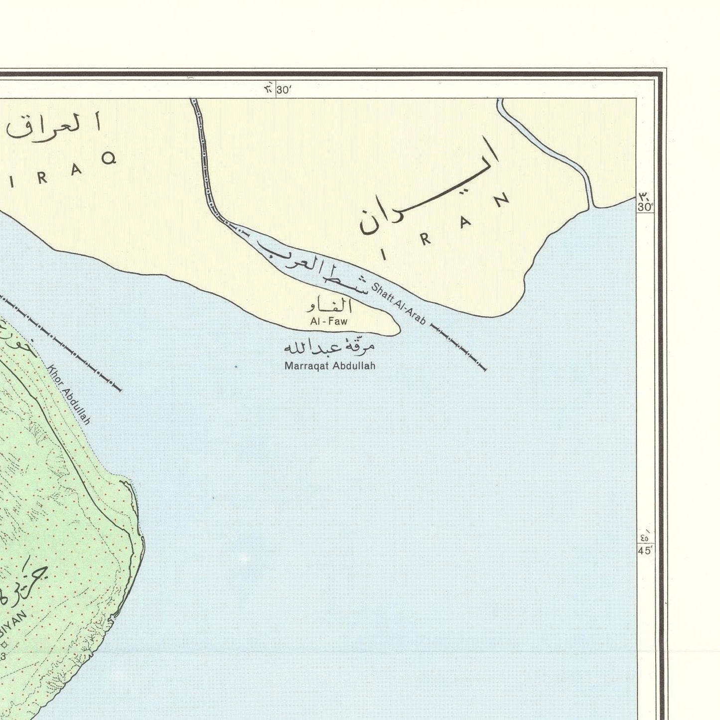 detail of the map from the top right corner