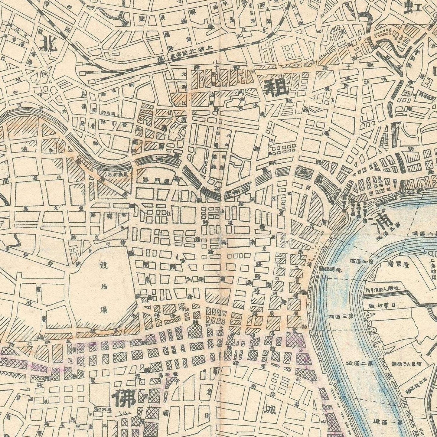 detail of the map from the centre