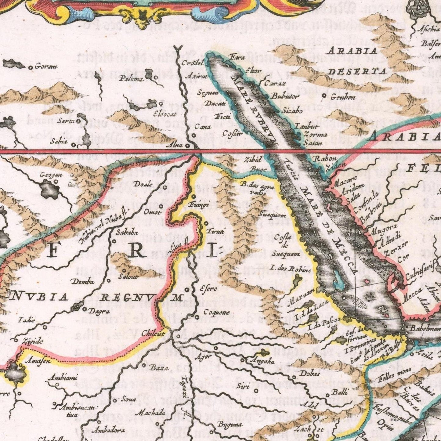 detail of the map from the centre