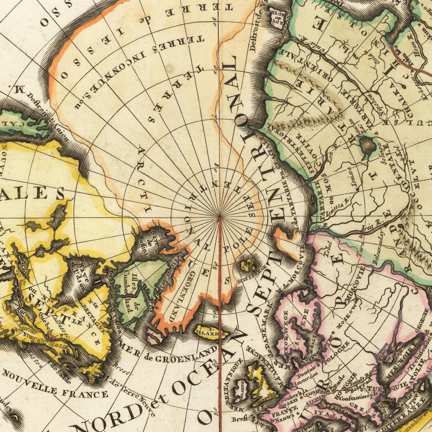 detail of the map from the centre
