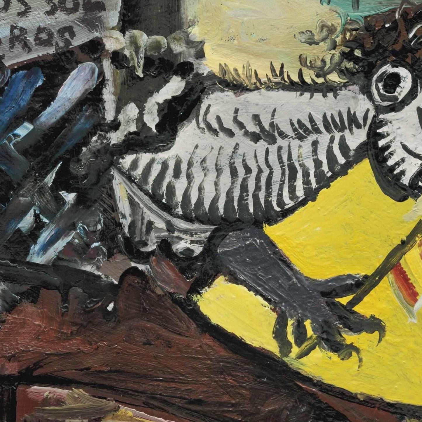 detail of the fine art reproduction from the centre