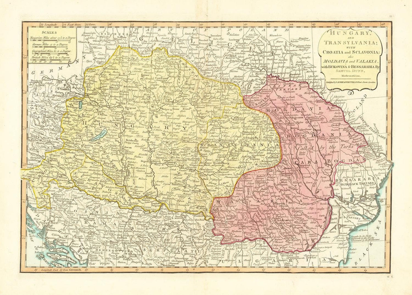 presentation of the map reproduction without a frame