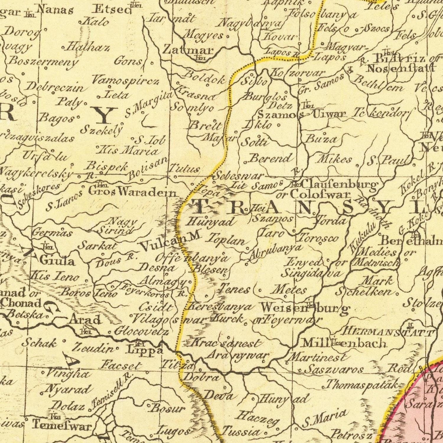 detail of the map from the centre