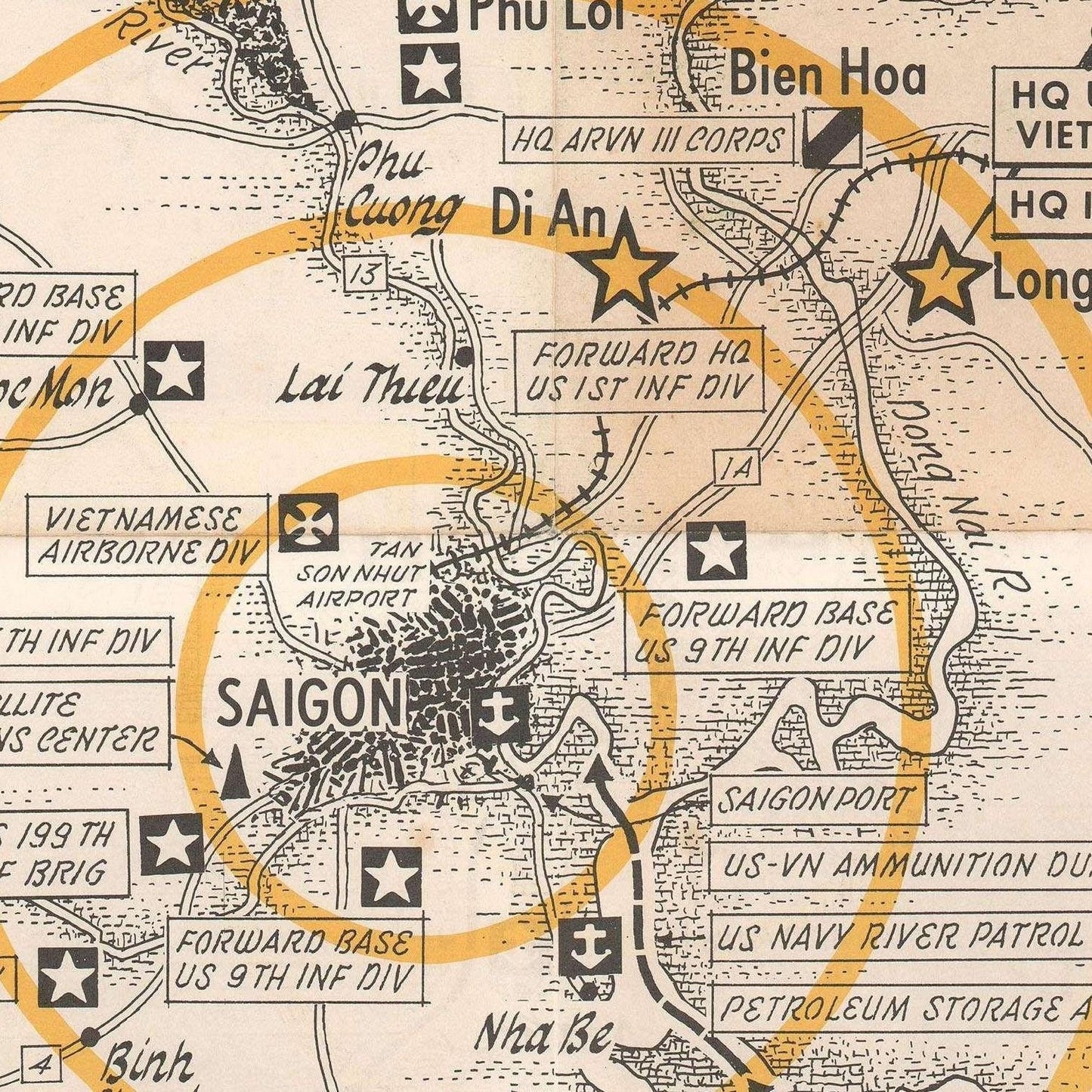 detail of the map from the centre