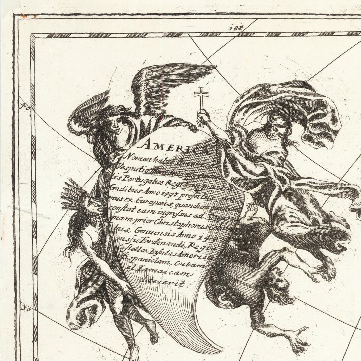 detail of the map from the top left corner