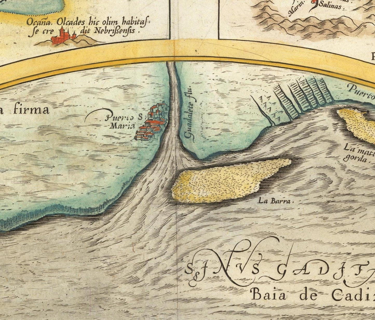 detail of the map from the centre