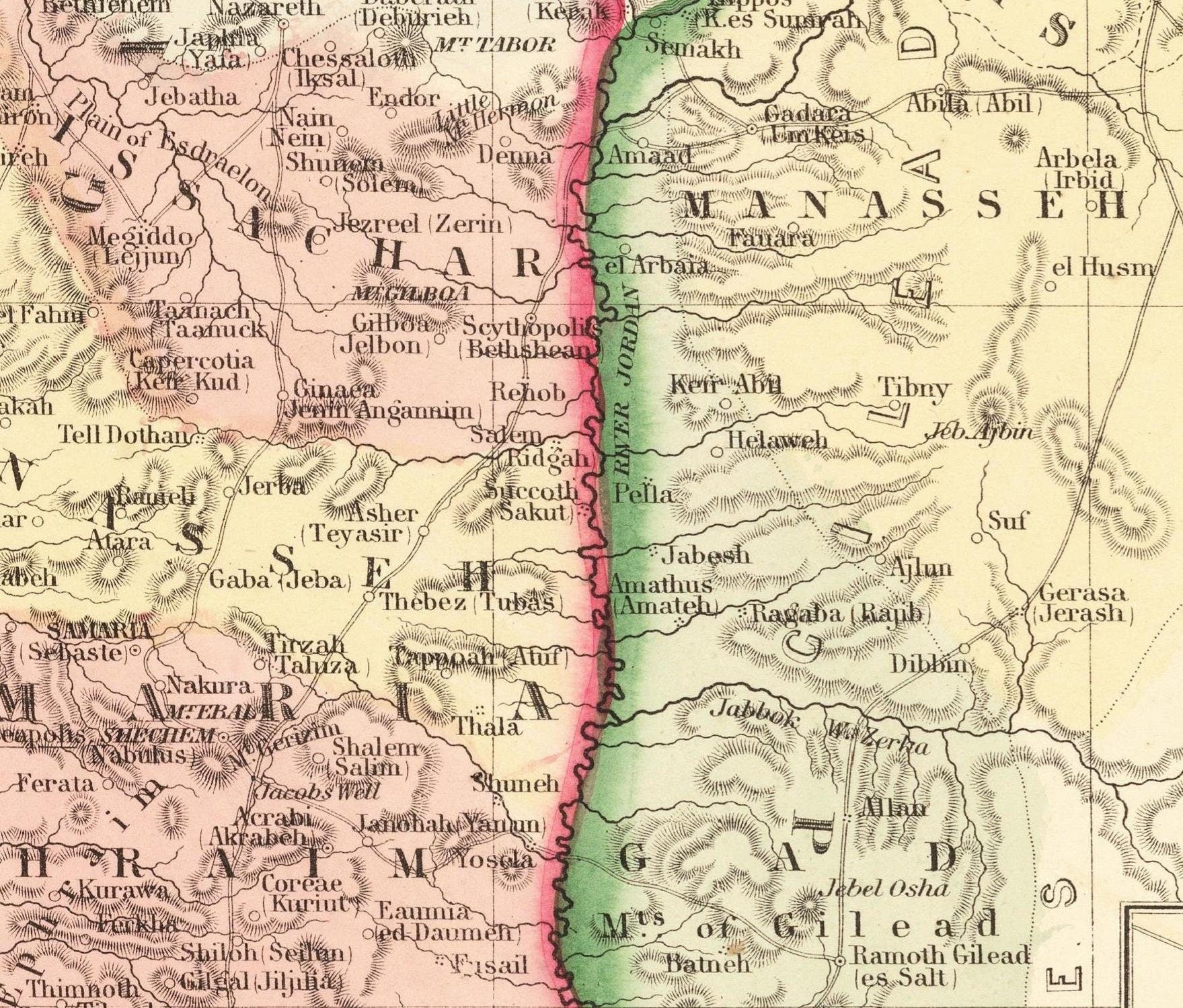 detail of the map from the centre