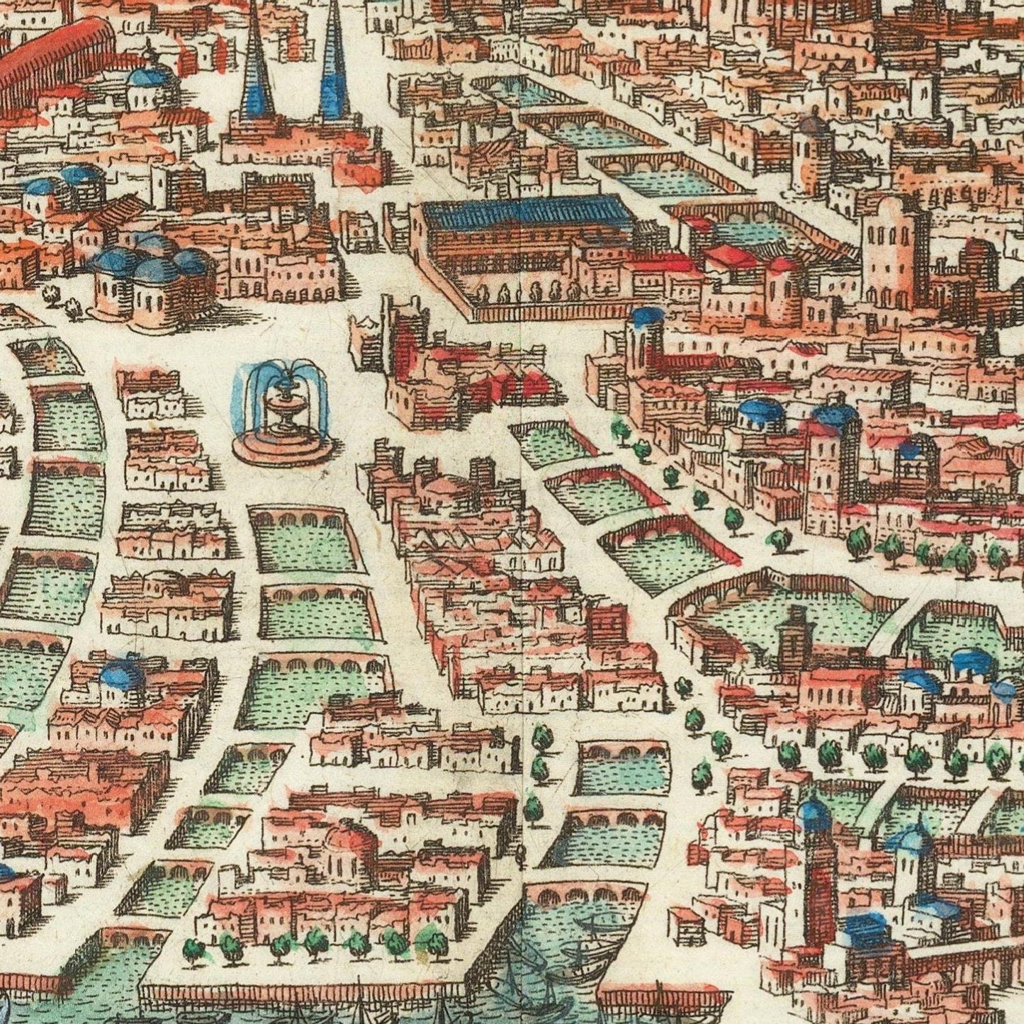 detail of the map from the centre