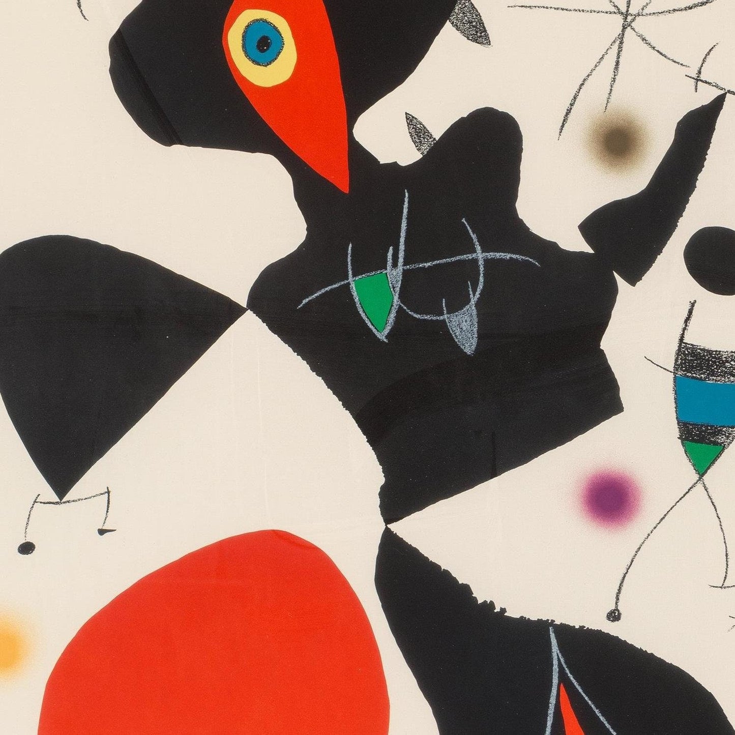 detail of the fine art reproduction from the centre