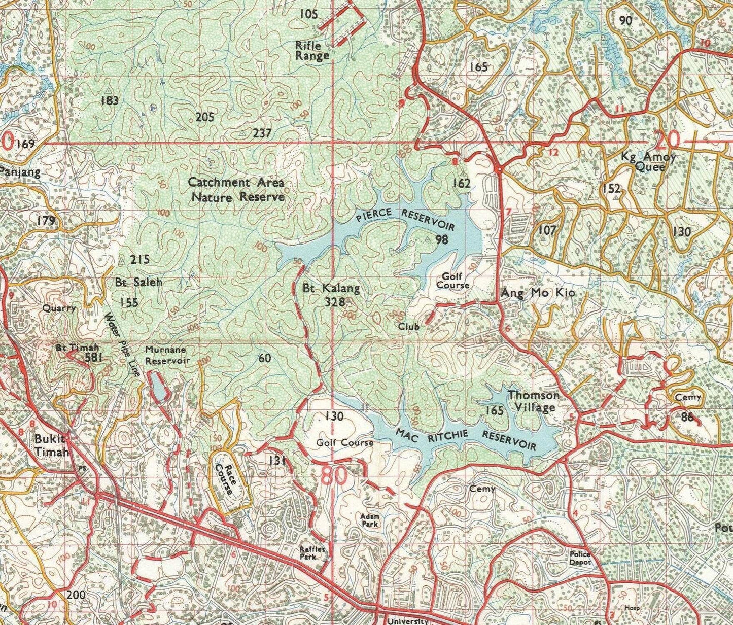 detail of the map from the centre