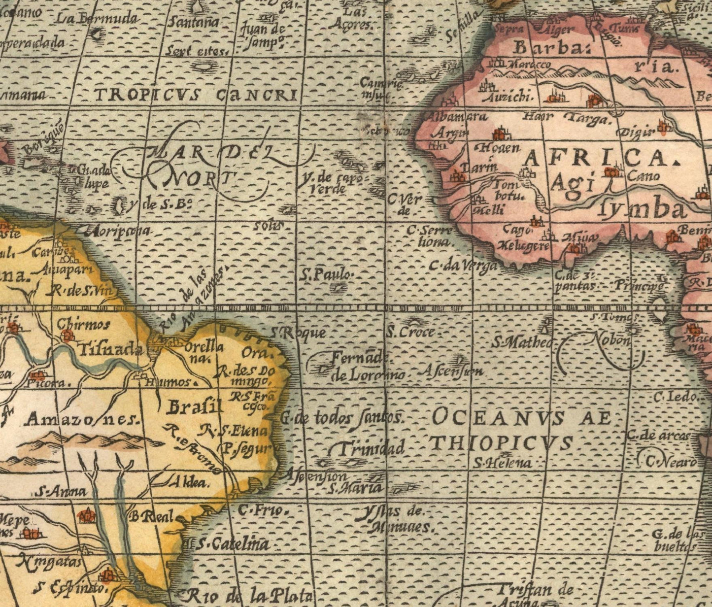 detail of the map from the centre