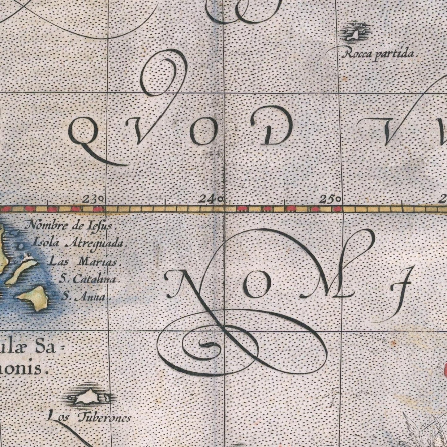 detail of the map from the centre