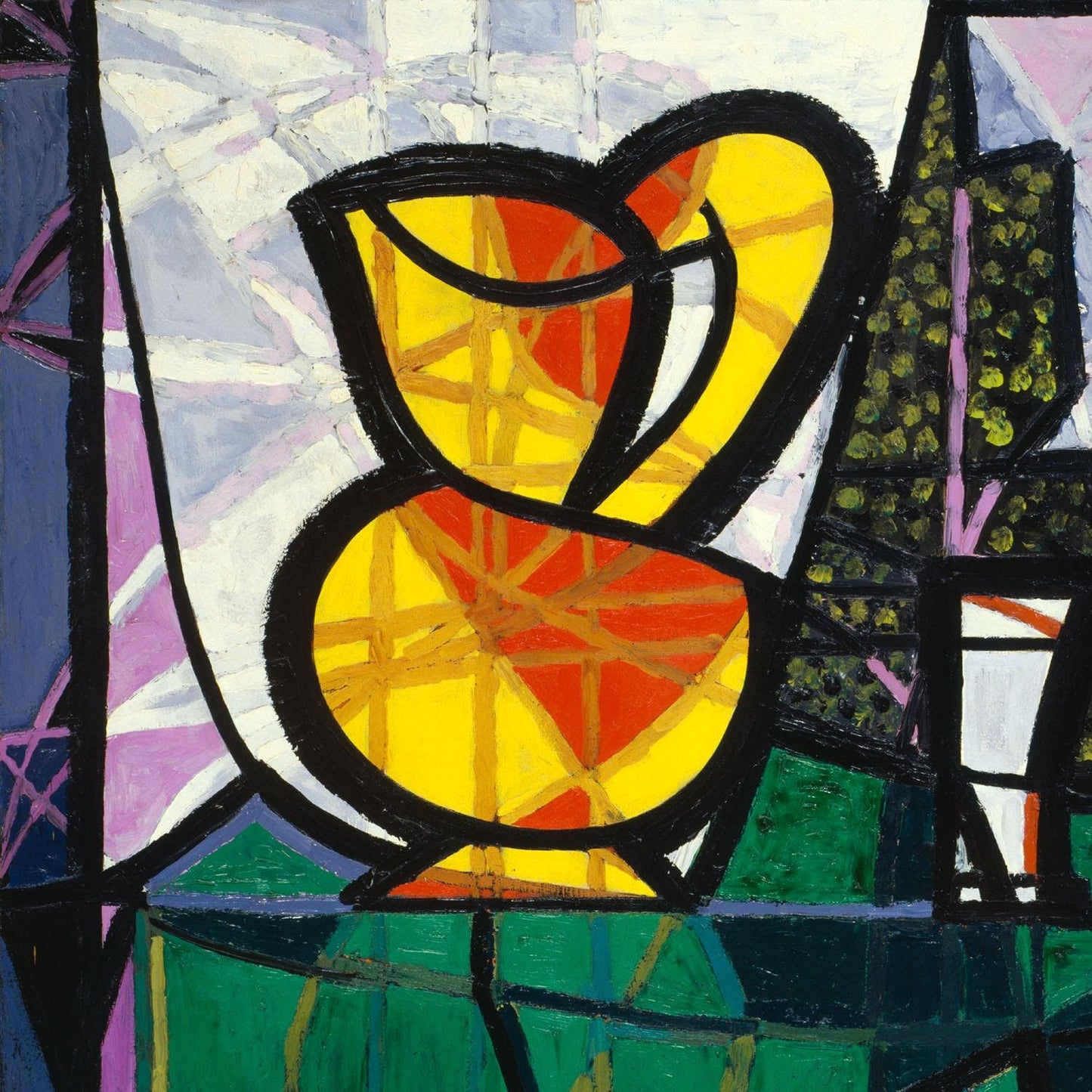 detail of the fine art reproduction from the top left corner